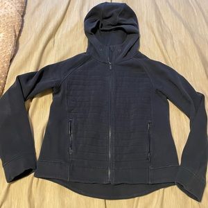 Lululemon zip up hooded sweatshirt.  Navy.